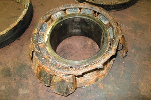  The cutter monitoring system detects anomalies such as a non-turning cutter, preventing problems such as failed cutter bearings (pictured)  