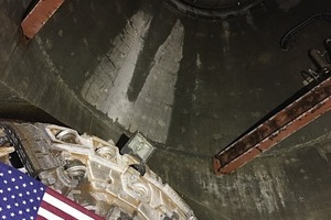  Herrenknecht TBM S-502 in the intake structure with the bulkhead separating the lake and the tunnel 
