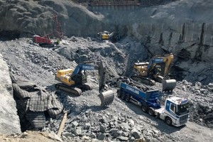  The construction site at the North portal in June 2014 