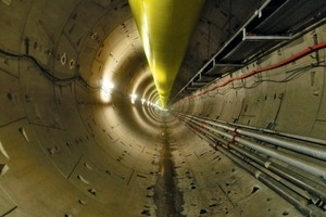  Ausgebauter Tunnel für die Erweiterung der U-Bahn-Linie A in Prag 