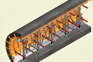  Longitudinal section through the tunnel. 