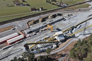  Aerial view of the Erstfeld rail technology building 