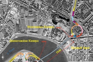  Lageplan Orlovski Tunnel mit Zufahrtsrampen 