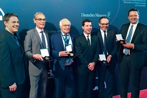  Award winners of the Diesel Medal 2016: Dr.-Ing. E. h. Martin Herrenknecht (3rd from left) accepted the award in the category “Most Successful Innovation Achievement” as founder and chairman of the Herrenknecht AG | 