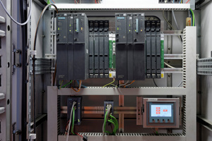  Redundant, fault-tolerant Simatic S7-400H control the combined hydraulic and electrical drives of the track change doors. All the components are completely networked via Ethernet | 