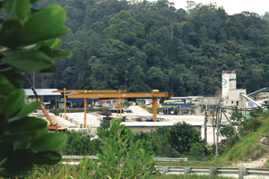  Remote adit sites are located in the mountains surrounding Kuala Lumpur, Malaysia, requiring supplies such as invert segments to be cast onsite 