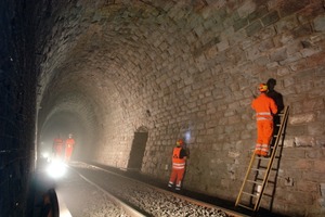  Tunneluntersuchung nach Bergung der ausgebrannten Güterwagen  