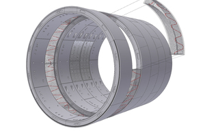  Tunnel lining with segments for energetic activation 