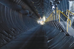  The TBM completed boring of the first decline tunnel in May 2014, and began its retraction back up from the blind heading 