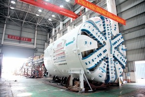  Slurry TBMs, such as the 6.26 m diameter machine seen here, are often used in non-cohesive, granular materials 