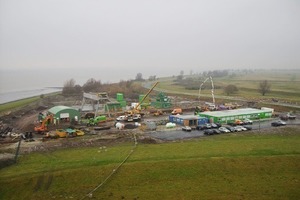  Blick vom Radarturm auf die Baustelle&nbsp; „Emsquerung“ 