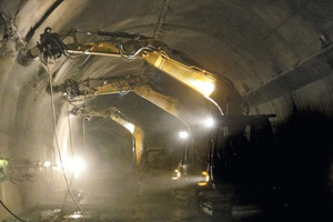  Several cutters were operational throughout for demolition and profiling activities in the Michaelstunnel near Baden-Baden/D  