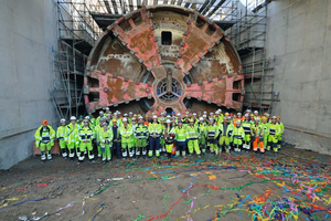  TBM in the east reception shaft 