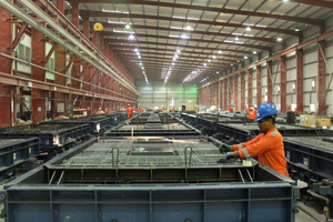  	Reinforcement work for producing track elements 