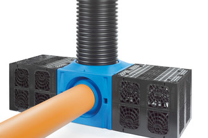  Als Spezialist für nachhaltiges Wassermanagement bietet Rehau ein komplettes und variables System mit verschiedenen Speicherelementen und passenden Schächten für die Regenwasserbewirtschaftung anFotos: Rehau 