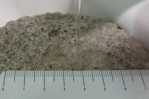  	The newly developed annular gap mortar is extremely water permeable  