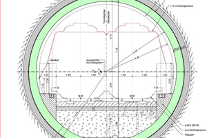  Cross section of the new Bözberg railtunnel 