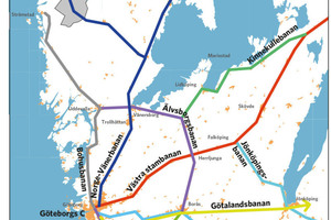  	Railway system around Gothenburg 